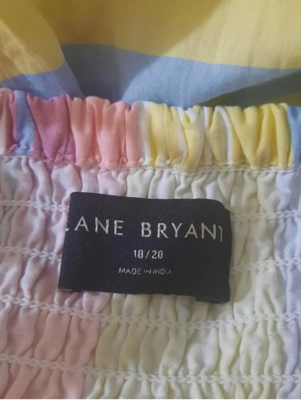 New Lane Bryant Pastel Striped Smocked Maxi Dress. Size 18/20